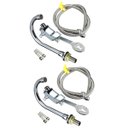 Ver imagem 1 de Torneira Valvula Acionamento Com Pedal Kit 2 Uni Clinica Hospital Banheiro Laboratorio Piscina Casa 