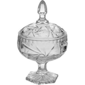 Ver imagem 2 de Bomboniere Compoteira Baleiro Taça Pote Vidro Bala 18x10cm