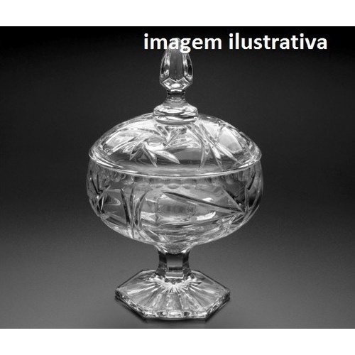 Ver imagem 5 de Bomboniere Compoteira Baleiro Taça Pote Vidro Bala 18x10cm