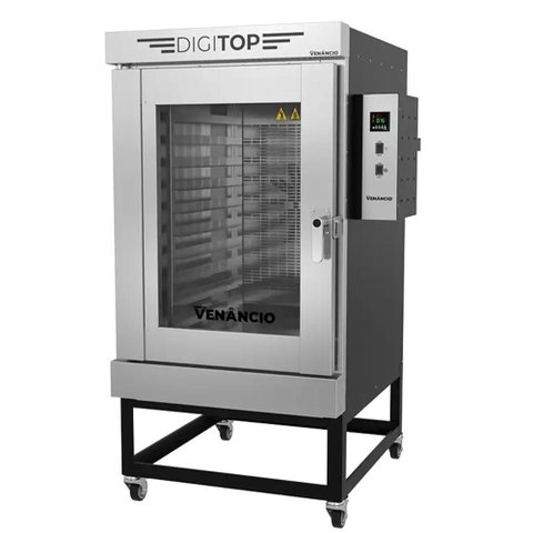 Forno Industrial Turbo Elétrico Venâncio Twister 10 Esteiras Exterior e Interior em Aço Carbono