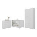 Ver imagem 2 de Quarto de Bebê Completo com Berço Americano 3 em 1 Encanto Multimóveis Mp4589 Branco