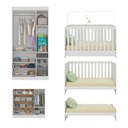 Ver imagem 5 de Quarto de Bebê Completo com Berço Americano 3 em 1 Encanto Multimóveis Mp4589 Branco
