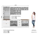 Ver imagem 4 de Cozinha Compacta 5 Peças 100% MDF com Torre Quente 2 Fornos e Tampo para Cooktop Americana