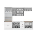 Ver imagem 5 de Cozinha Compacta 5 Peças 100% MDF com Torre Quente 2 Fornos e Tampo para Cooktop Americana Branco/Nature