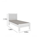 Ver imagem 2 de Cama Solteiro 100% Mdf - Safira-neve - Tcil Móveis