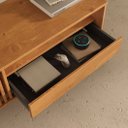 Ver imagem 2 de Rack Ripado 145 Cm Madeira Sala Pés Altos Tv 65 Portas Deslizantes Freijó Adamo Idimex