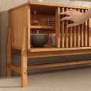 Ver imagem 7 de Rack Ripado 145 Cm Madeira Sala Pés Altos Tv 65 Portas Deslizantes Freijó Adamo Idimex