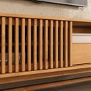 Ver mais imagens de Rack Ripado 145 Cm Madeira Sala Pés Altos Tv 65 Portas Deslizantes Freijó Adamo Idimex