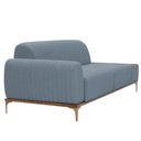 Ver imagem 7 de Sofá Molino 3 Lugares 210cm C/mesa Auxiliar Esquerdo Pés Ouro.f Bouclé Azul Claro - Nexta Casa