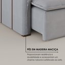 Ver mais imagens de Sofá Cama Casal Retrátil e Reclinável 3 Lugares Linho Cinza Claro Creta 200cm