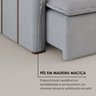 Sofá Cama Retrátil em Madeira Eucalipto e Linho 200cm Creta - 8