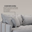 Ver imagem 5 de Sofá Cama Retrátil em Madeira Eucalipto e Linho 200cm Creta