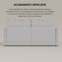 Ver imagem 7 de Sofá Cama Casal Retrátil e Reclinável 3 Lugares Linho Cinza Claro Creta 200cm