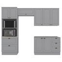 Ver imagem 1 de Cozinha Modulada 4 Pecas 272 Cm Ce373 Americana Cinza Calcare Henn