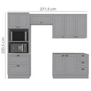 Ver imagem 4 de Cozinha Modulada 4 Pecas 272 Cm Ce373 Americana Cinza Calcare Henn