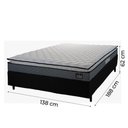 Ver imagem 5 de Cama Box Casal Colchão Espuma D45 Pillow Top Strong 138x188x62cm Cinza/Preto