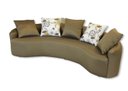 Ver imagem 2 de Sofá 4 Lugares Curvo, Revestimento Gold, 66% Viscose e 22% Seda, Dourado com 2,60m