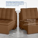 Ver mais imagens de Sofá Cama Retrátil e Reclinável 4 Lugares 240cm Veludo com Molas Palmeira CabeCasa MadeiraOriginals