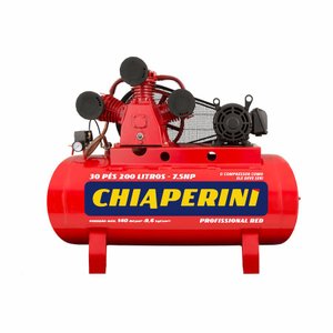 Compressor de Ar Média Pressão Trifásico 7,5HP 220/380V 200L 021275 Chiaperini