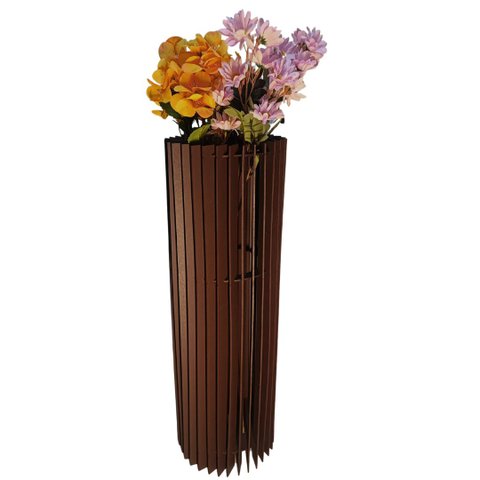 Vaso de Chão Decorativo Grande Torre -:preto/70x20cm