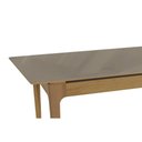 Ver imagem 5 de Mesa Jantar Mira Madeira Maciça c/ Tampo Madeirado c/ Vidro 180x90cm Carvalho/Off White Kappesberg