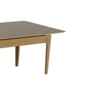Ver imagem 6 de Mesa Jantar Mira Madeira Maciça c/ Tampo Madeirado c/ Vidro 180x90cm Carvalho/Off White Kappesberg