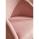 Ver imagem 5 de Poltrona Decorativa Luna Estofada Suede Rosa Pés Palito Madeira para Quarto,sala ou Consultórios.