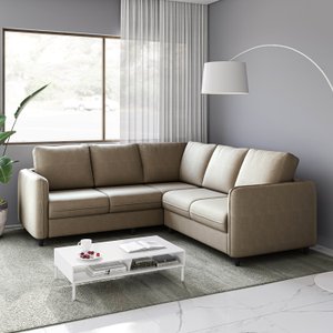 Sofá de Canto Orquídea 5 Lugares em Veludo CabeCasa MadeiraOriginals