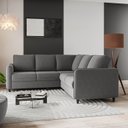 Ver imagem 2 de Sofá de Canto Orquídea 5 Lugares em Veludo CabeCasa MadeiraOriginals