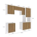 Ver imagem 4 de Lavanderia Modulada Kappesberg Celeste 6 Peças Branco/nogueira 250cm