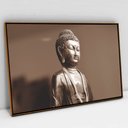 Ver imagem 1 de Quadro Decorativo em Canvas Buda TaColado Moldura Flutuante 4,5cm Freijó 120 x 80cm