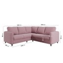 Ver imagem 3 de Sofá de Canto Orquídea 5 Lugares em Veludo CabeCasa MadeiraOriginals