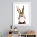 Ver imagem 2 de Quadro Coelho Bubble Gum - 60x48cm:madeira Branca