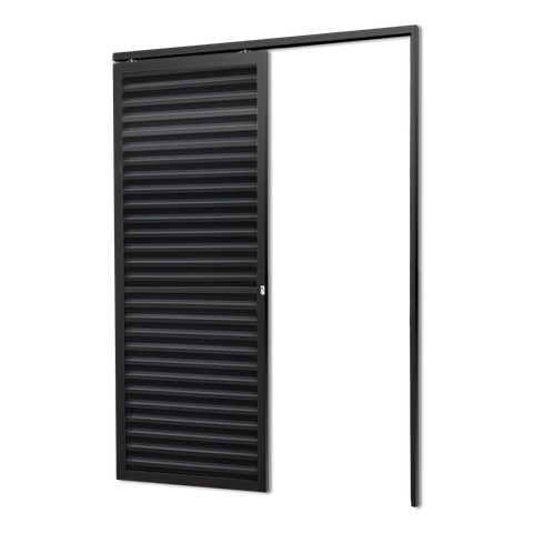 Porta de Correr Suspensa Veneziana Dir L.25 Preta 210x80 Brimak