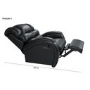 Ver imagem 4 de Poltrona Cadeira Imperial Zero Wall Reclinável Corano com Massageador Cinza Império