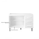 Ver imagem 3 de Balcão Bianca MDP 118cm Branco com Tampo 120cm Preto Moblis Móveis