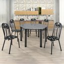 Ver imagem 1 de Conjunto Sala de Jantar Mesa Sextavada Paris