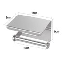 Ver imagem 3 de Suporte Papel Higienico Inox Banheiro Kit 24 Uni Lavabo Prateleira Apoio Objeto Celular Parede Resis