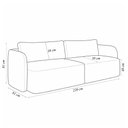 Ver imagem 4 de Sofá Living Sala de Estar Abel 220cm Bipartido Pés de Madeira Veludo Bege Claro G33 - Gran Belo