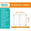 Ver imagem 5 de Portão de Segurança Crianças e Pet Altura 85cm X Largura 58 a 100cm Alumínio Preto
