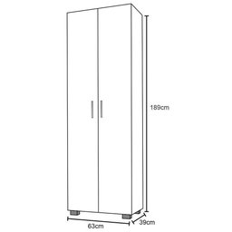 Estante Livreiro 2 Portas Office Freijó - Móveis Leão - 4
