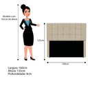 Ver imagem 3 de Cabeceira Estofada Manchester 160 cm Queen Size Linho - Doce Sonho Móveis CABECEIRA QUEEN CABECEIRA 
