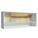 Ver imagem 4 de Armário Aéreo Madesa 2 Portas Correr Vidro Reflex 1 Nicho para Cozinhas Glamy, Lux e Reims Branco Co