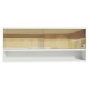 Ver imagem 6 de Armário Aéreo Madesa 2 Portas Correr Vidro Reflex 1 Nicho para Cozinhas Glamy, Lux e Reims Branco Co