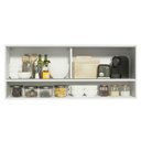 Ver imagem 3 de Armário Aéreo Madesa 2 Portas Correr Vidro Reflex 1 Nicho para Cozinhas Glamy, Lux e Reims Branco Co