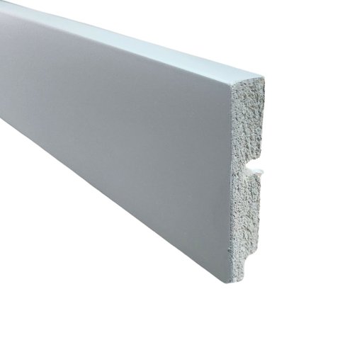 Rodape Poliestireno 7cm Liso Cinza Glacial 451 Santa Luzia - 2,4 Metros