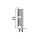 Ver imagem 2 de Rodape Poliestireno 7cm Liso Cinza Glacial 451 Santa Luzia - 2,4 Metros