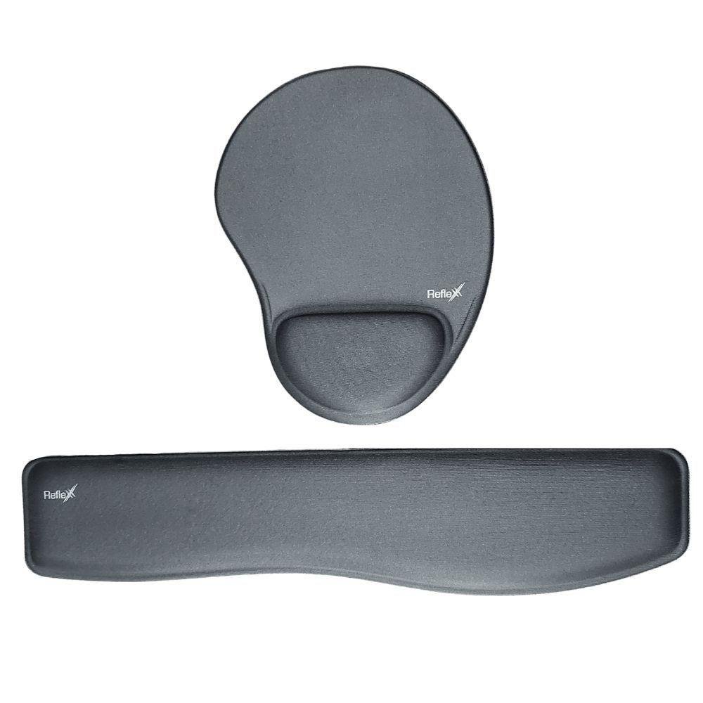 Combo Ergonômico Mousepad + Apoio de Pulso P/ Teclado Cinza Reflex - 1