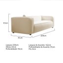 Ver imagem 3 de Kit Sofá 3 Lugares 200cm e Poltrona Cecília Bouclé - Adj Decor