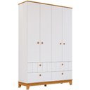 Ver imagem 2 de Guarda Roupas Infantil Estilo Retrô 100% Mdf 4 Portas